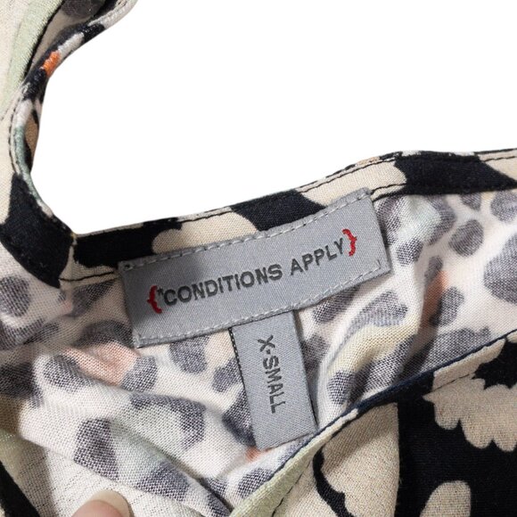Anthropologie Conditions Apply Multi Color SZ XS Short Sleeve Top - Picture 3 of 7